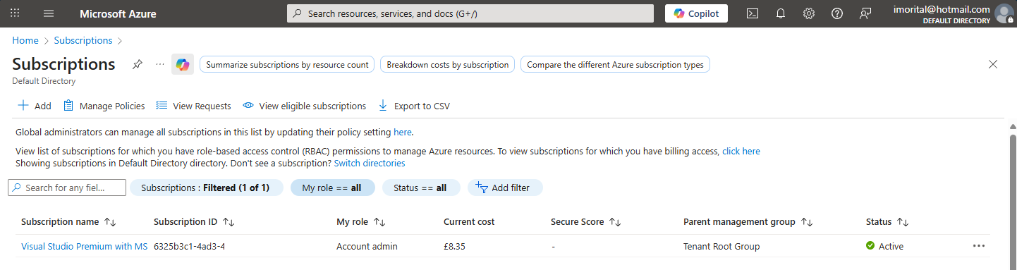 Subscription Example