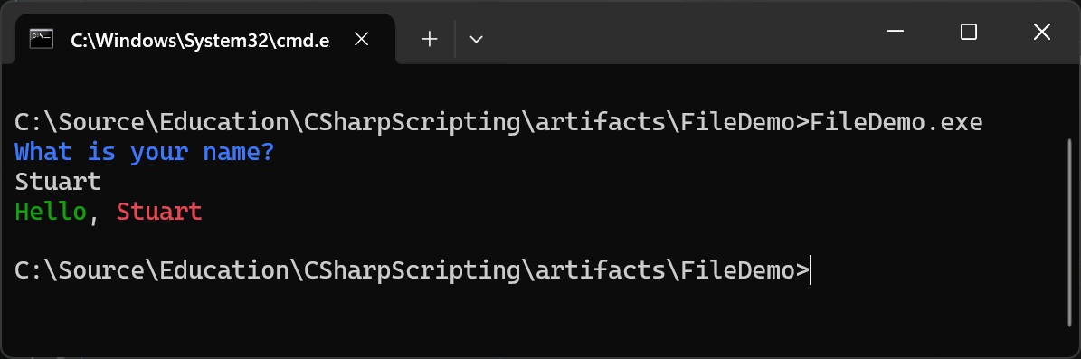 CSharpScriptOutputAsExe