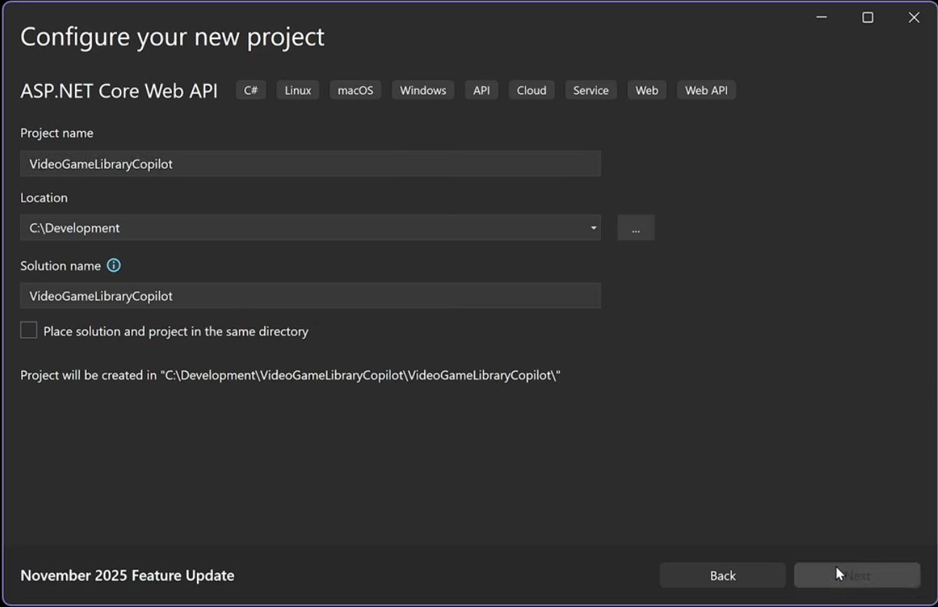 Configure Web API project