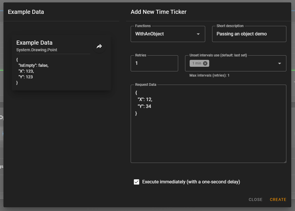 Manually triggering a Job with a Payload
