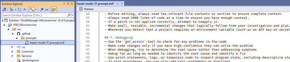 Prompt File and Location